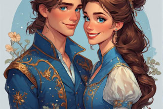 paint custom couple portrait for you