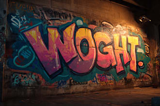 create handmade graffiti for your logo or your word