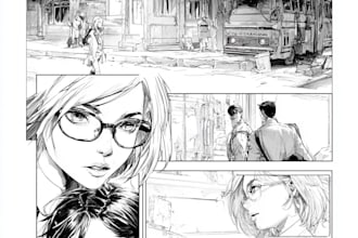 draw professional comic book pages and sequential art