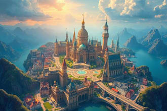 design a a marvelous fantasy vector map design for you