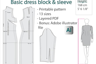 create digital sewing patterns from your clothing sketch or fashion design