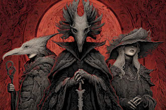 create terrifying cinematic horror character art
