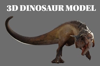 do 3d animal model dog figurine model dinosaur creature dragon model 3d printing