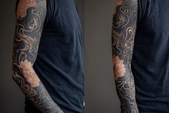 do a tattoo design of tattoo sleeve