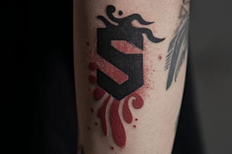 create handdrawn persian arabic calligraphy tattoo