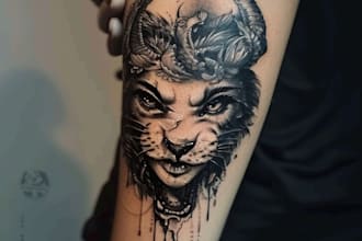 unique realistic tattoo design