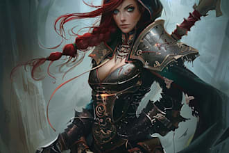 draw fantasy and dungeons and dragons charater