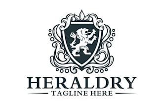create luxury regal heraldic family crest coat of arms logo