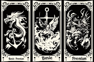 draw custom micro tattoo illustration tiny fine detail