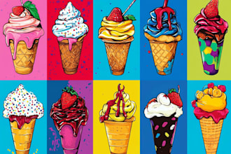 food pop art of your food pop art