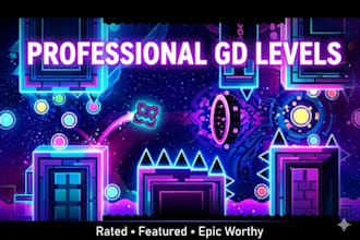 create a professional geometry dash level, layout