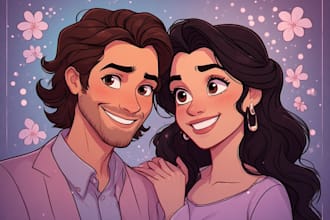 do couple portrait custom couple