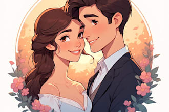 do couple portrait illustration