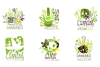 design vibrant cannabis brand, cbd and cultivation logo