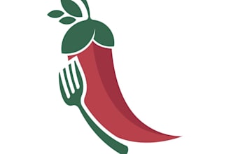 design food, BBQ, grill and restaurant logo