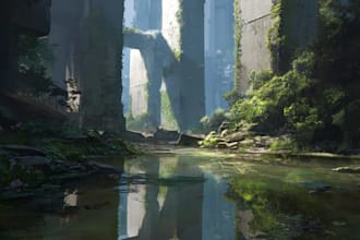 do illustration and concept art in any art style