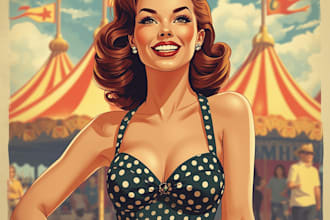 draw a pin up girl and pin up girl
