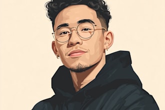 drawing cartoon vector portrait art