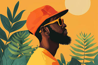 create an vector flat illustration people corporate art
