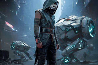 draw a sci fi and star wars character