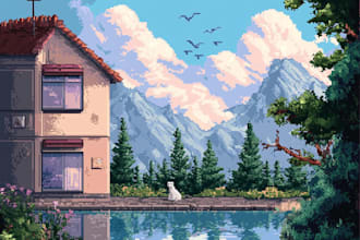 create pixel art game backgrounds and environments