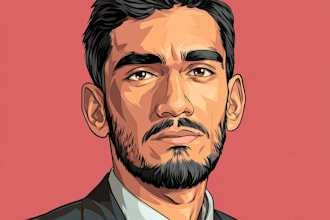 paint amazing vector cartoon portrait