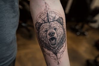 create an amazing custom tattoo design with my experience