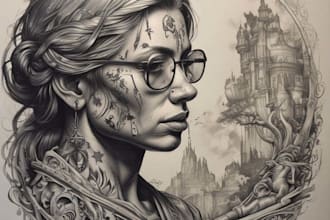 create an amazing custom tattoo design with my experience