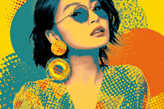 design custom pop art prints and hand painted illustrations, stickers