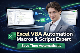 do excel vba automation, macro, formulas and google sheets scripting