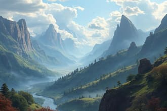 design amazing fantasy landscape environment art