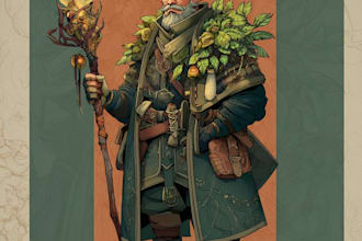 draw dnd character art and dnd character art