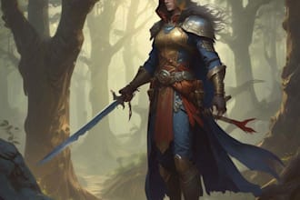 fantasy dnd character illustration