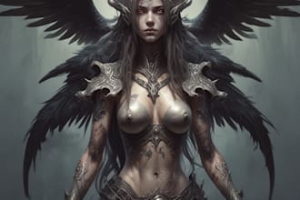 draw dark, punk, goth, horror character in comic like style