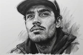 draw a wsj style hedcut portrait for you