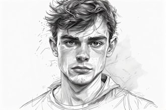 draw the wsj style hedcut and  portrait art for you