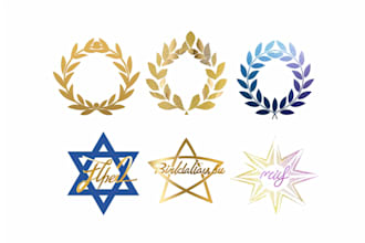 design professional bar and bat mitzvah logo