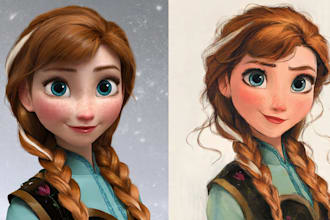 draw disney style caricatures that actually look like you