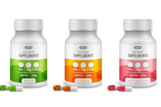 do premium supplements label design, packaging design for cbd, hemp oil, protein
