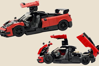 do custom lego technic moc supercar motorcycle with xml partlist and instruction