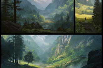 create concept art and illustration