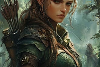 fantasy dnd character illustration