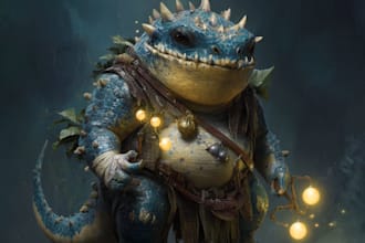 create unique creature monster design and character design