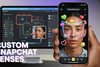 create custom snapchat lenses and filter with lens studio