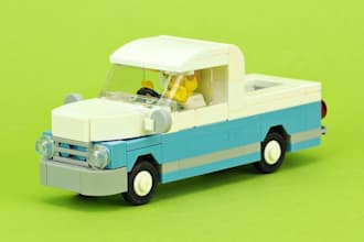 design 3d lego printing model custom vehicle bike car moc set instruction manual