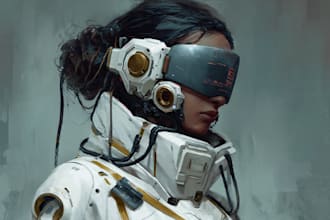 sci fi character illustration or sci fi character