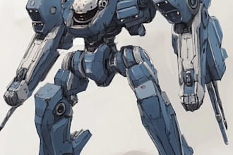 create modern mecha robot