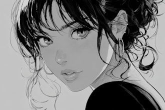 draw anime or manga art illustration for you