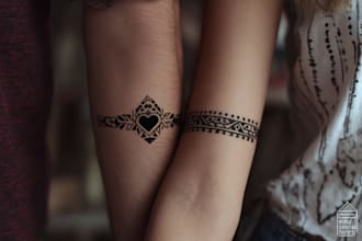 design a custom tribal tattoo with animal or polynesian art