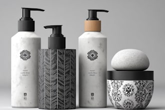create premium packaging design, cosmetic label design and cosmetic packaging